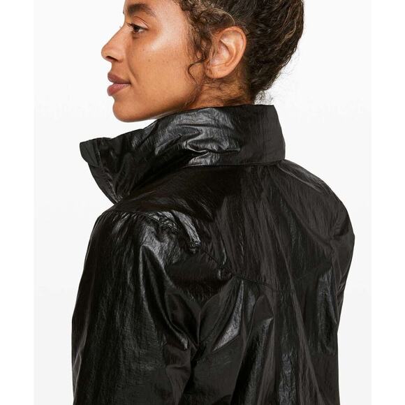 Lululemon Stronger as One Jacket Size 4 *lululemon X Barrys Matte Black Foil - Picture 7 of 16